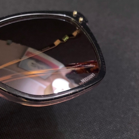 MISSONI Cat Eye Sunglasses w/ Genuine Missoni Fabric Inserts NWT - Picture 5 of 16